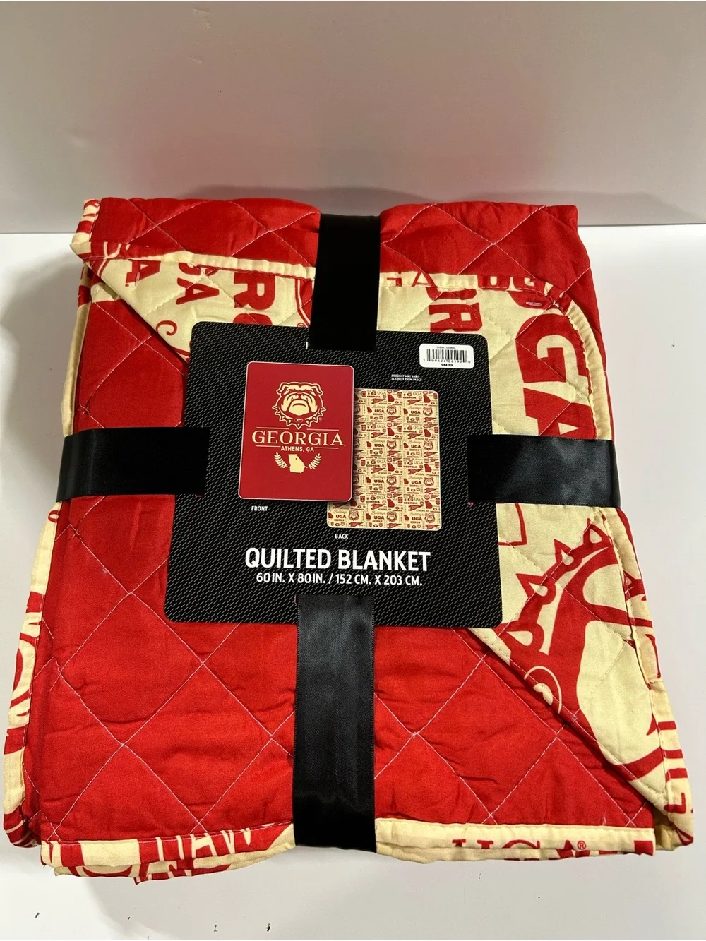 New! NCAA Georgia Bulldogs 60x80 Quilted Throw Blanket